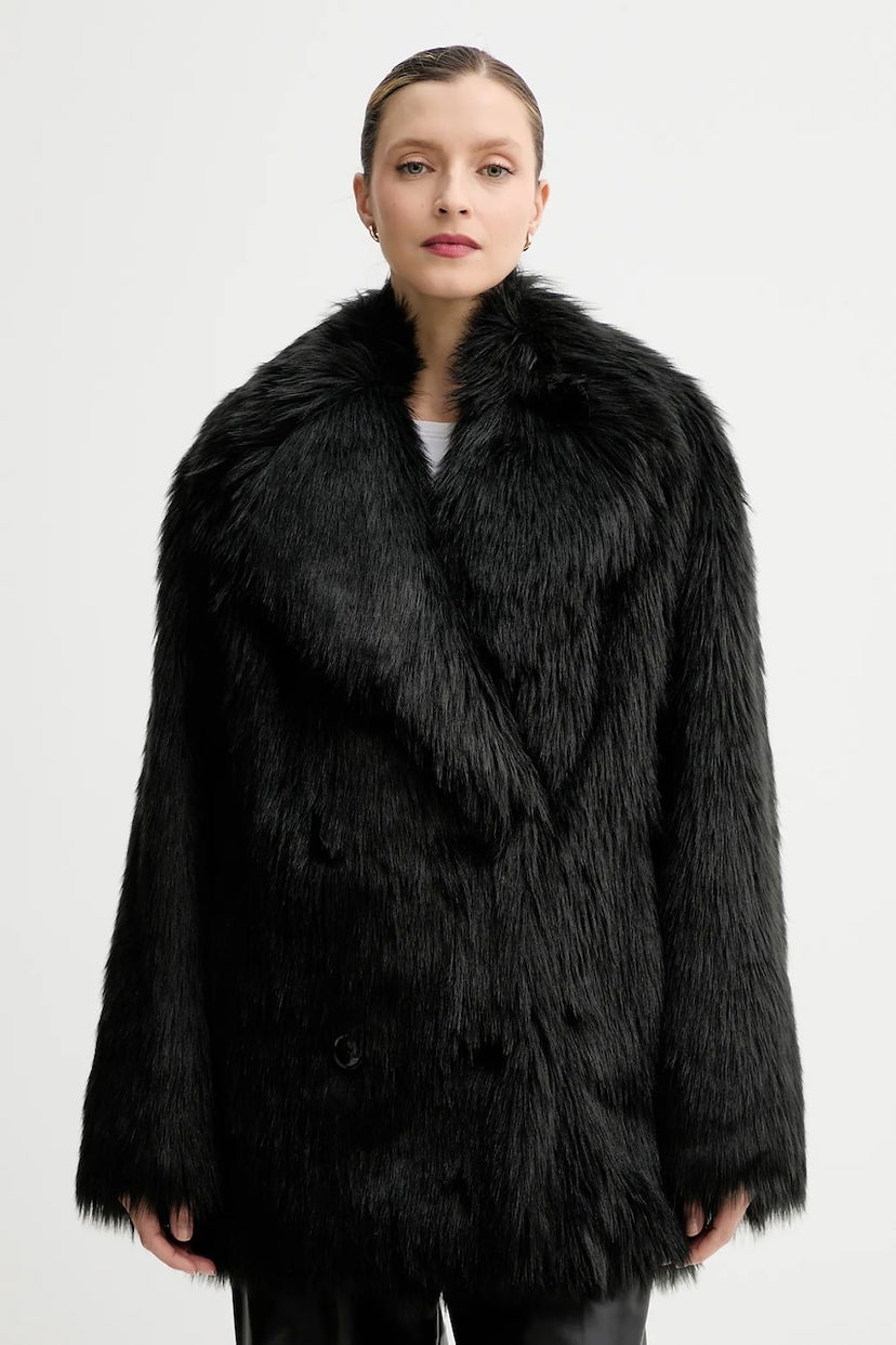 Kabáty STAND STUDIO Faux Fur Coat Katalina Čierna | 66545.9393