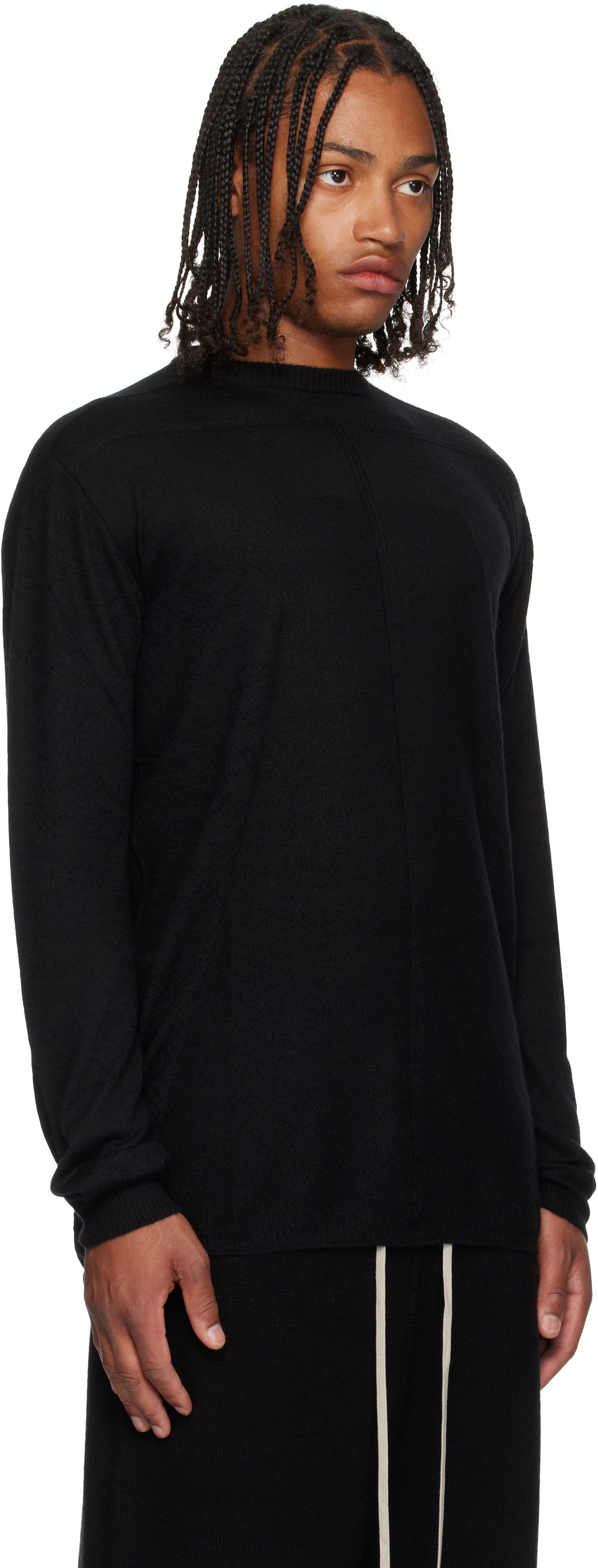 Sveter Rick Owens Rick Owens Concordians Oversized Level Sweater Čierna | RU02E1627 WSL, 1