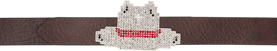 Opasok Maison Margiela Maison Margiela Crystal Cowboy Belt Hnedá | SM2TP0002 SV0266, 0
