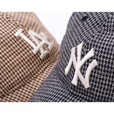 Šiltovka New Era NY Yankees MLB Houndstooth 9TWENTY Adjustable Hat Čierna | 60691222, 6