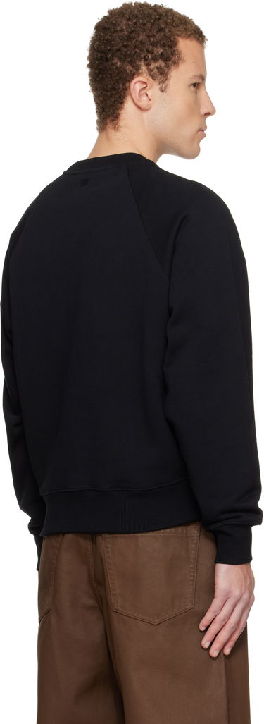 Mikina AMI Cotton Ami De Coeur Sweatshirt Čierna | H25USW771.747, 2