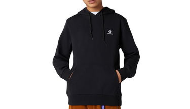 Mikina Converse Embroidered Star Chevron French Terry Pullover Hoodie Čierna | 10020343-A01, 3