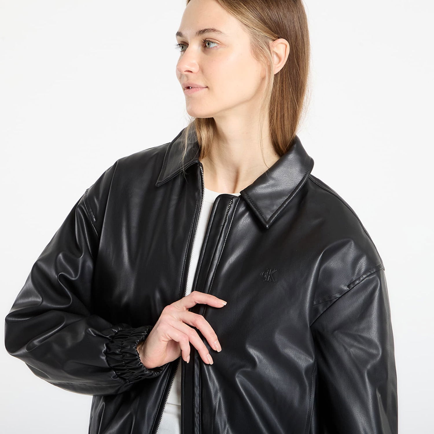 Bomber bunda CALVIN KLEIN Calvin Klein Jeans Faux Leather Insulated Jacket Čierna | LV047E507G UB1, 1