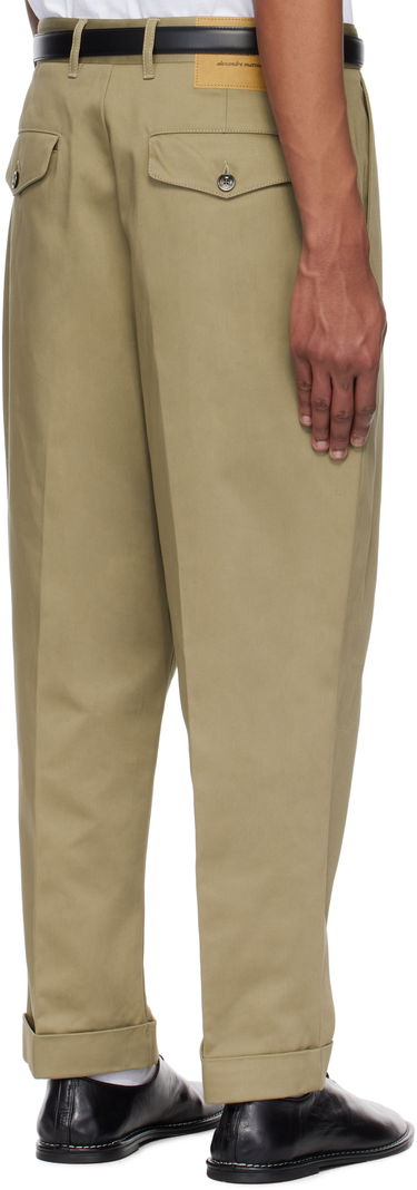 Nohavice AMI AMI Paris Cotton Carrot Oversized Trousers Béžová | HTR121.CO0103, 2