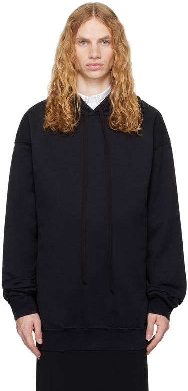 Mikina Ann Demeulemeester Ann Demeulemeester Ollie Printed Comfort Hoodie Čierna | 2402-M-JSW01-37-FA185-099, 0