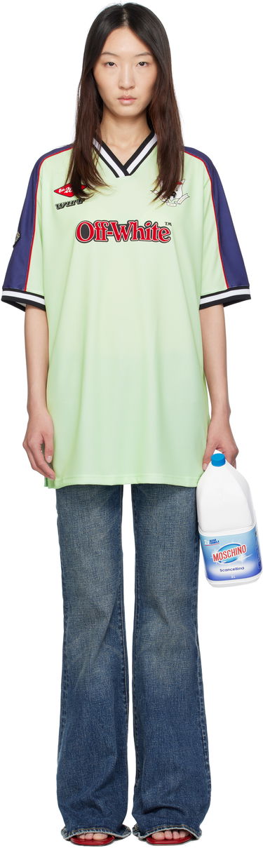 Tričko Off-White Off-White Soccer T-Shirt Zelené | OWDH008S25JER0011427, 0