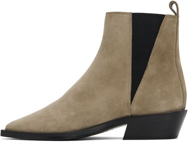 Oblečenie Anine Bing Anine Bing Bekah Suede Flat Ankle Boots Béžová | A-14-10197-TPU1, 2