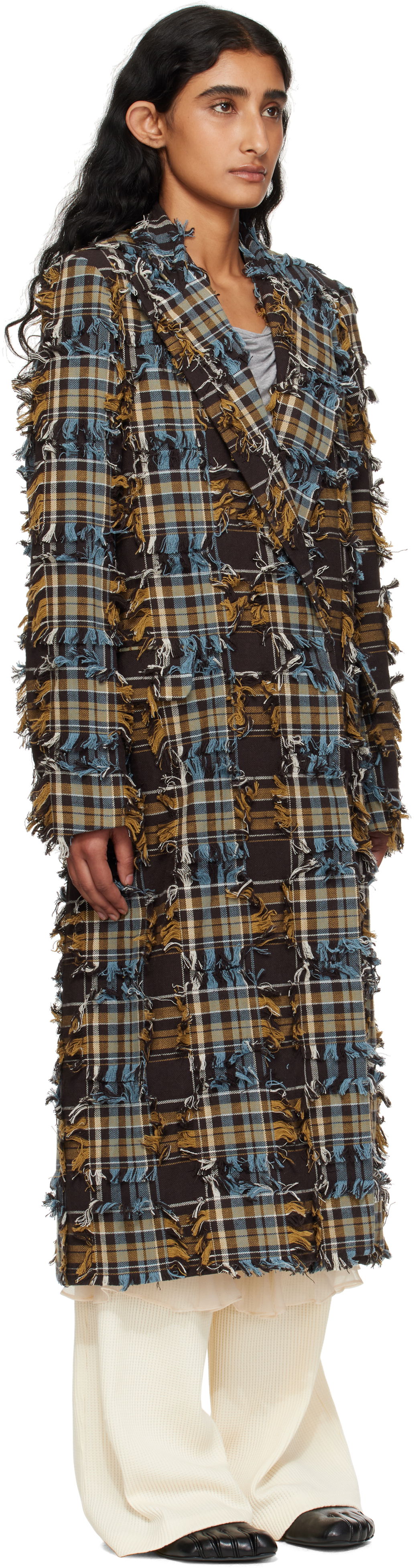Kabáty Collina Strada Collina Strada Wolverine Plaid Frayed Coat Rôznofarebný | XX5217-B, 1