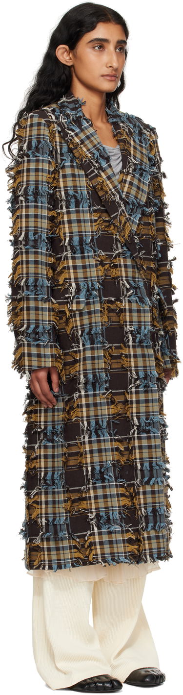 Kabáty Collina Strada Collina Strada Wolverine Plaid Frayed Coat Rôznofarebný | XX5217-B, 1