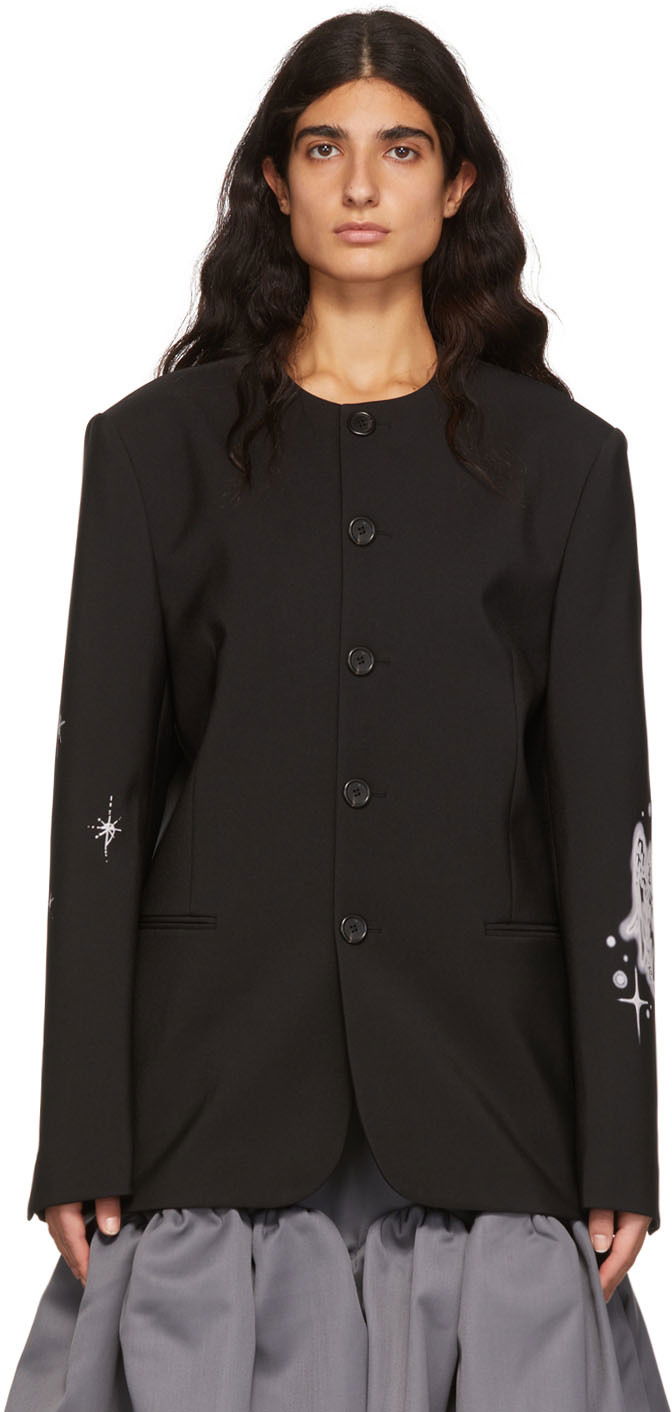 Bunda We11done We11done Polyester Buttoned Jacket Čierna | WD-JK1-22-099-M-BK, 0