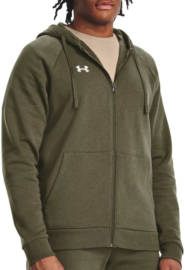 Mikina Under Armour Rival Fleece FZ Zelené | 1379767-390, 0