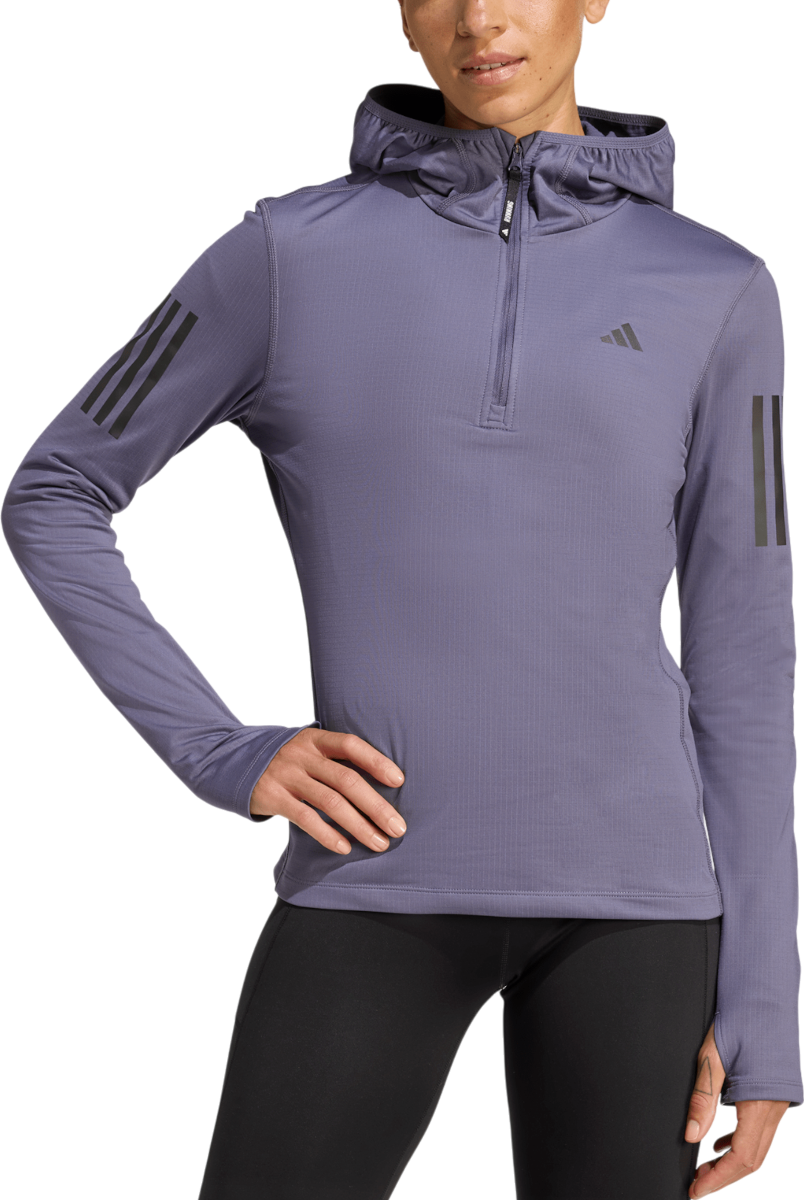 Mikina adidas Originals Own the Run Hooded Running Top Fialová | jw9652