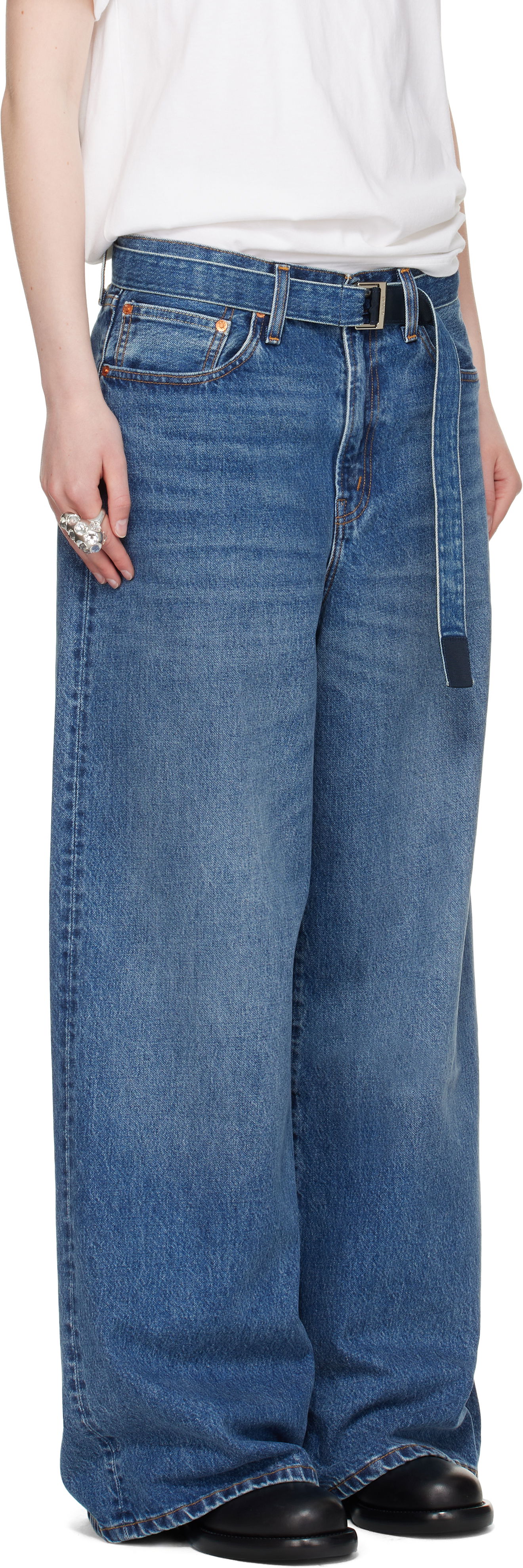 Džínsy sacai Levi's Edition Wide-Leg Jeans by Sacai Modrá | 25-0962S, 1