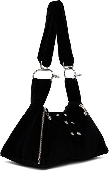 Taška cez rameno Chopova Lowena Chopova Lowena Mini Pyramid Velvet Shoulder Bag Čierna | 6442, 1