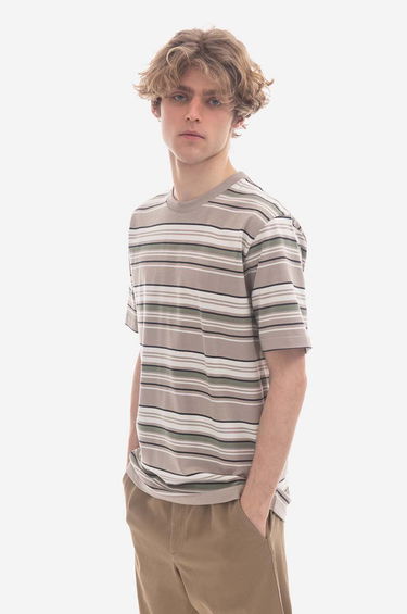 Tričko NORSE PROJECTS Johannes Weekend Stripe Tee Béžová | N01-0633-0920, 4