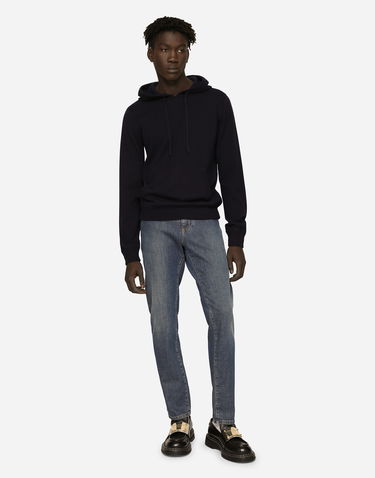 Mikina Dolce & Gabbana Dolce & Gabbana Cashmere Hooded Pullover Navy | GI116KF44EGB0665, 3