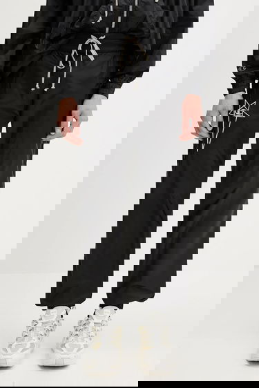 Tepláky Rick Owens Rick Owens DRKSHDW Woven Joggers with Applique Čierna | CM01E1686.CHNY, 0