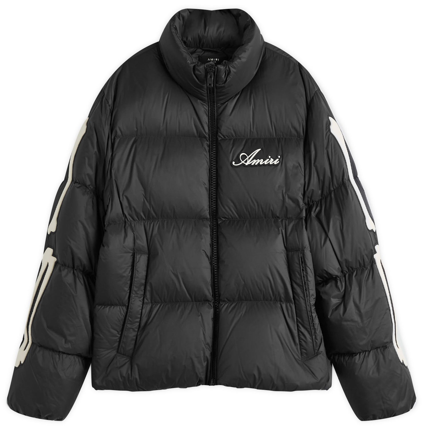 Prešívaná bunda AMIRI Black Bones Down Jacket Čierna | AMOUDW1008-001, 0