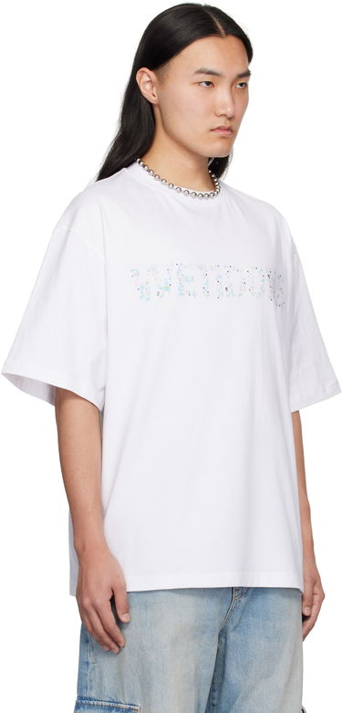 Tričko We11done We11done Sparkle Logo T-Shirt Biela | WD-TT0-25-741-U-WH, 1