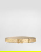 Crocodile Print Calfskin Belt