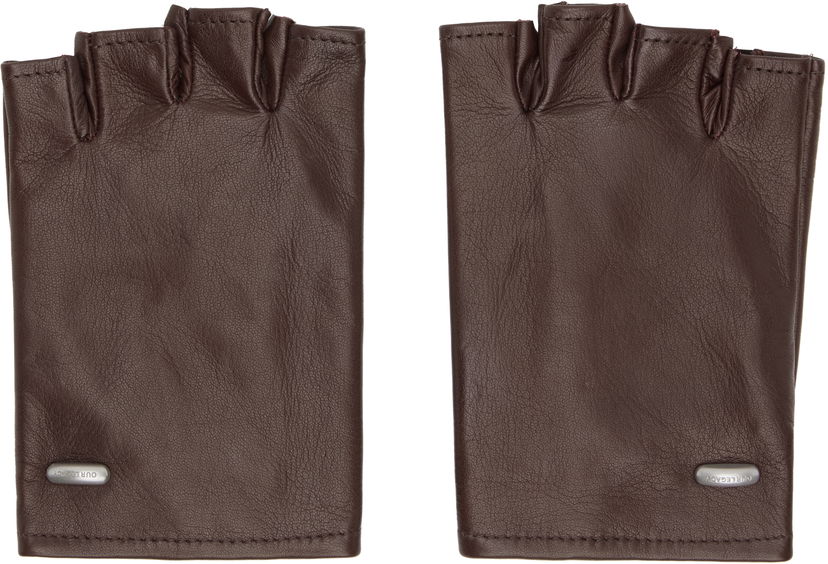 Rukavice OUR LEGACY Leather Fingerless Biker Gloves Hnedá | A4258BC