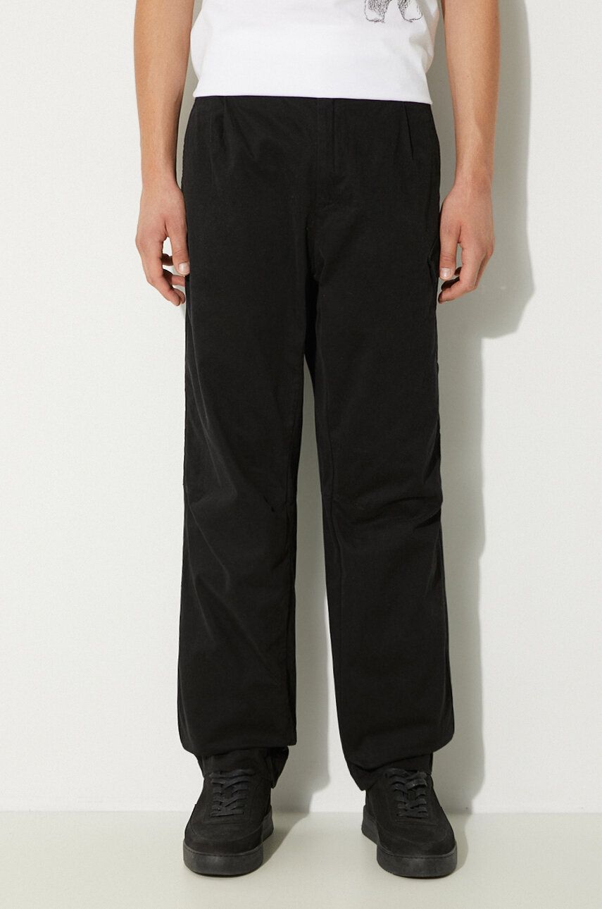 Nohavice C.P. Company Loose Chino Pants Čierna | 17CMPA110A005529G, 0