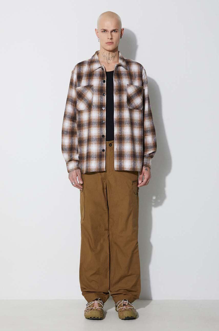 Košeľa TAIKAN Heavyweight Plaid Shirt Béžová | TW0003.BRN, 1