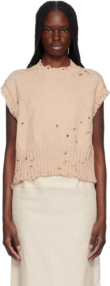 Sveter Marni Marni Jacquard 3D Disheveled Cotton Sweater Béžová | GCMD0605A0 UFC658, 0