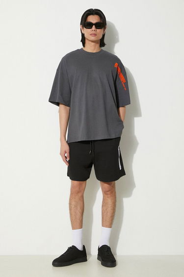 Šortky Alpha Industries Flock Logo Shorts Čierna | 146366, 1