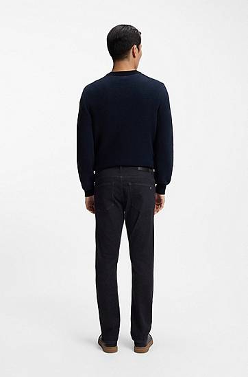 Džínsy BOSS Delaware slim-fit jeans soft-motion denim Čierna | 50553407, 1