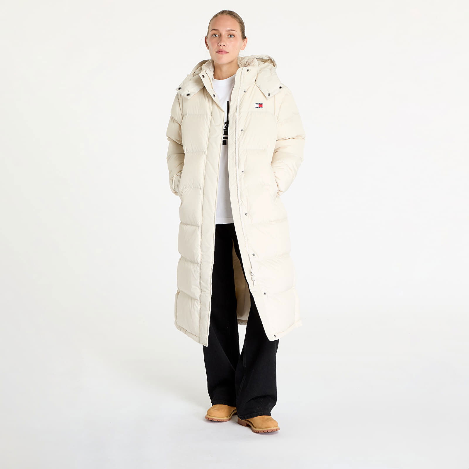 Alaska Long Puffer Jacket Beige