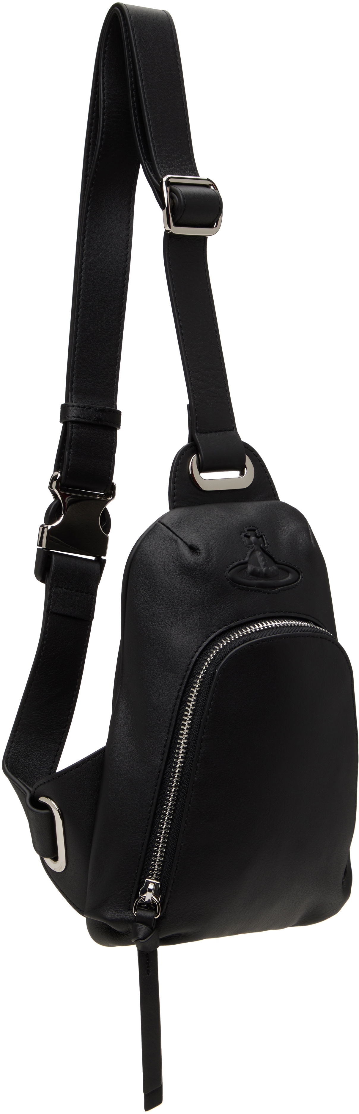 Taška cez rameno Vivienne Westwood Vivienne Westwood Smooth Leather Injected Orb Bag Čierna | 58010007U-L001S-, 1