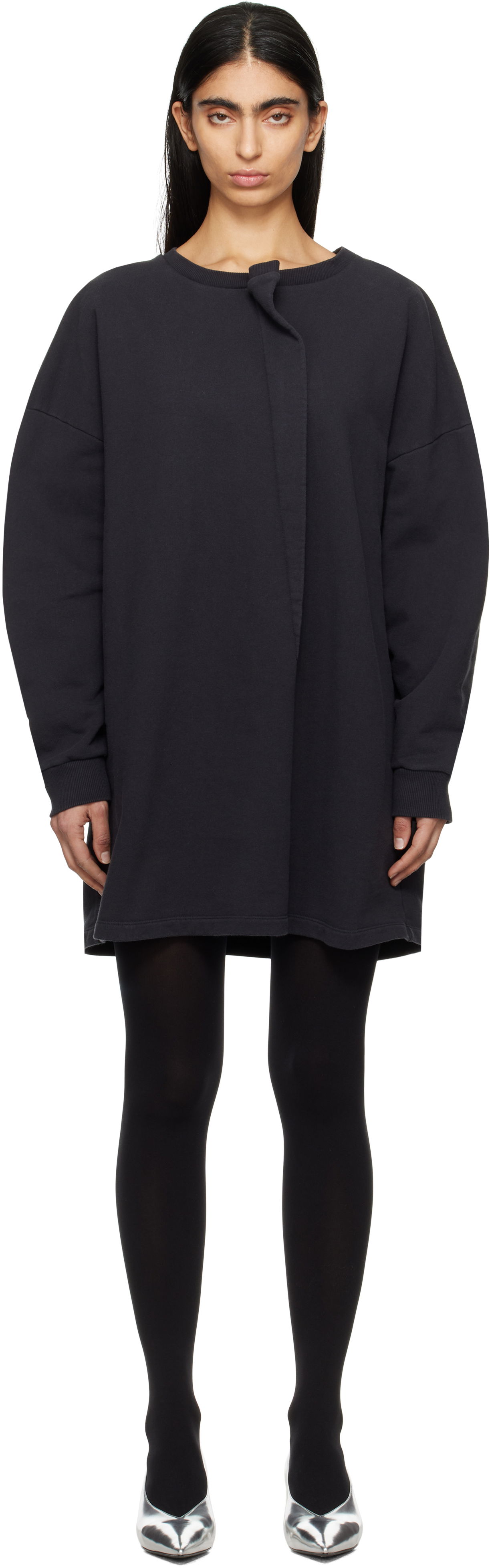 Šaty Maison Margiela MM6 Maison Margiela Sweat Jersey Darting Minidress Čierna | S52DA0050 M25014, 0