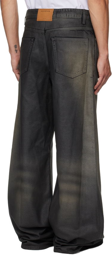 Džínsy Alexander Wang Alexander Wang Faux Leather Relaxed Fit Jeans Čierna | 6DC3254807, 2