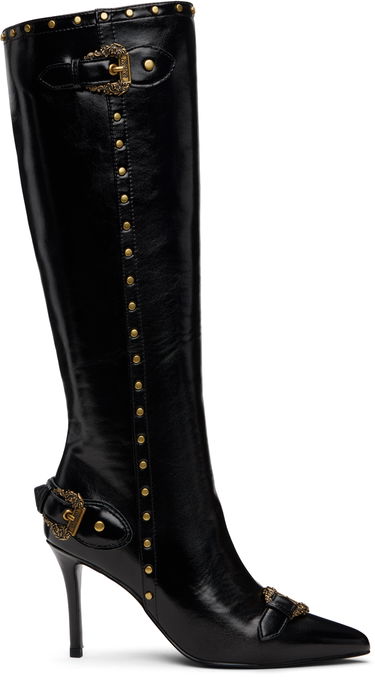 Tenisky a topánky Versace Versace Jeans Couture Couture1 Scarlett Knee-High Boots Čierna | E79VA3S58_EZSC35, 0