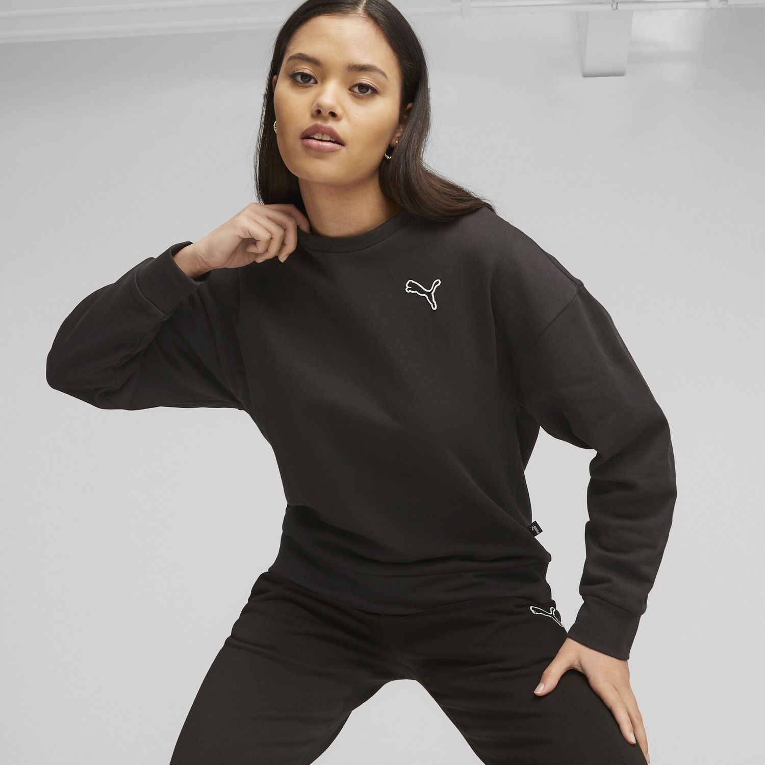 Mikina Puma BETTER ESSENTIALS Crew Neck Sweatshirt Čierna | 676803_01, 0