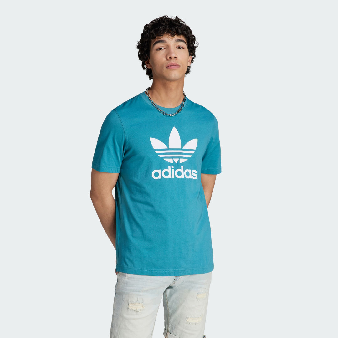 Tričko adidas Originals Adicolor Classics Trefoil Tee Tyrkysová | IM4507, 0