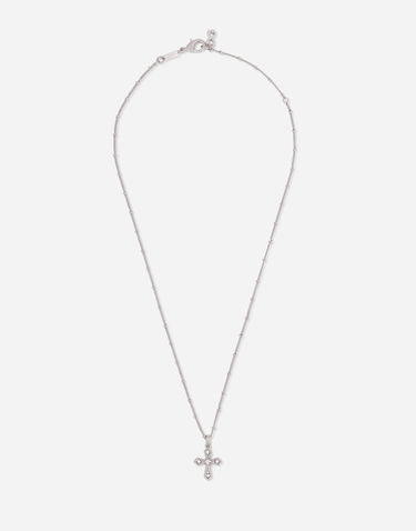 Náhrdelník Dolce & Gabbana Silver Metal Cross Pendant Necklace Metalická | WNN7S2W111187655, 0