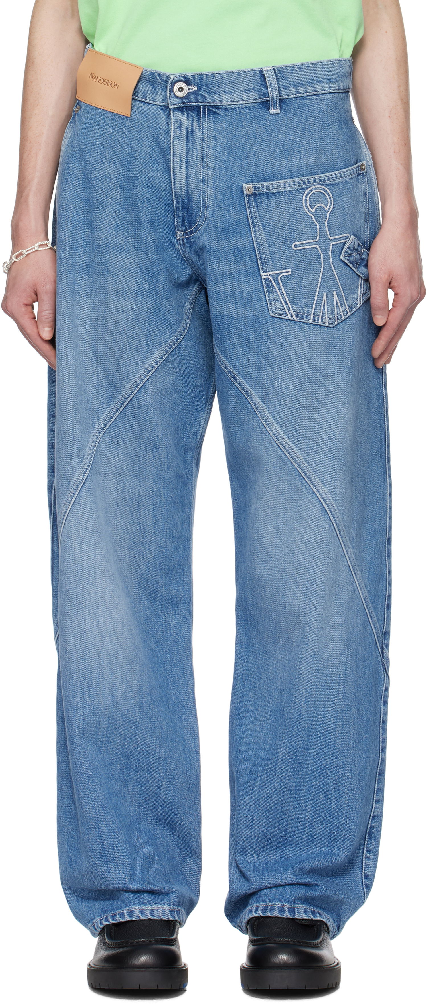 Džínsy JW Anderson JW Anderson Twisted Workwear Jeans Modrá | DT0110-PG1735, 0