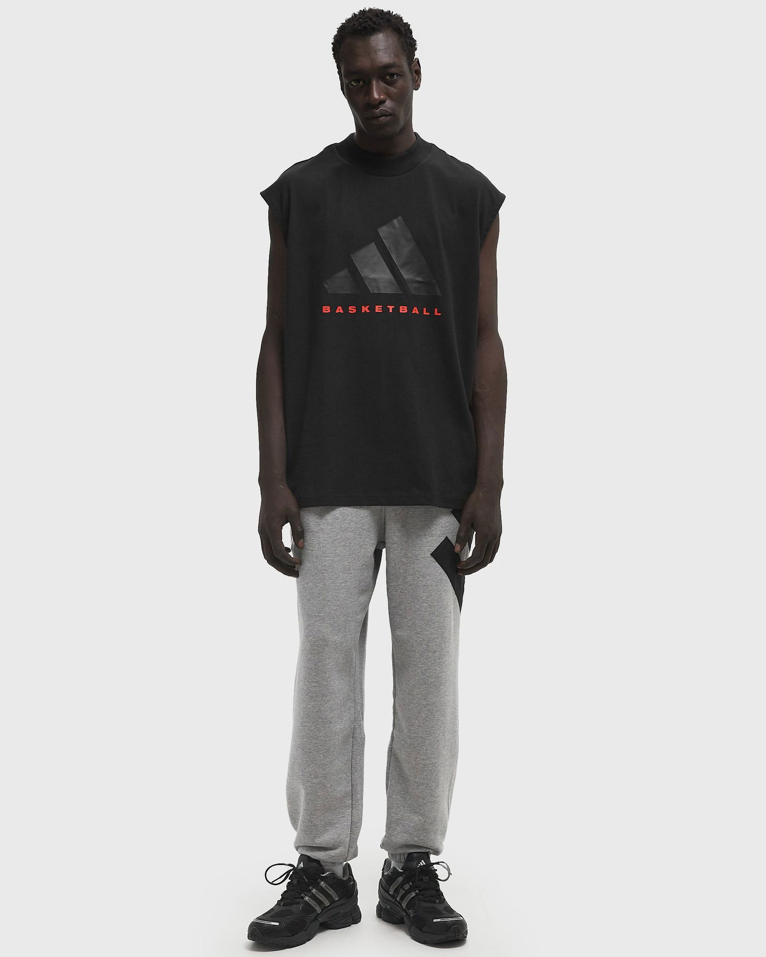Tielko adidas Originals Black Basketball Training Tank Top Čierna | IW5647, 1