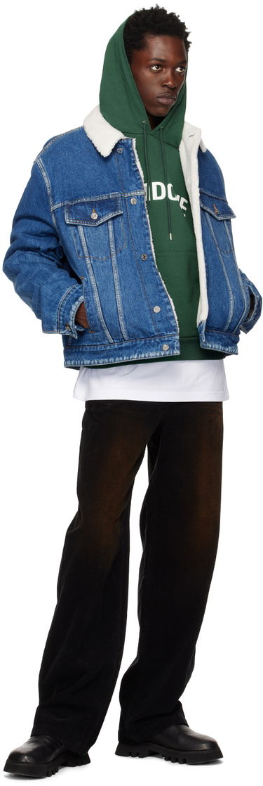 Bunda We11done We11done Regular-Fit Sherpa Denim Jacket Modrá | WD-DJ3-22-362-U-BL, 3