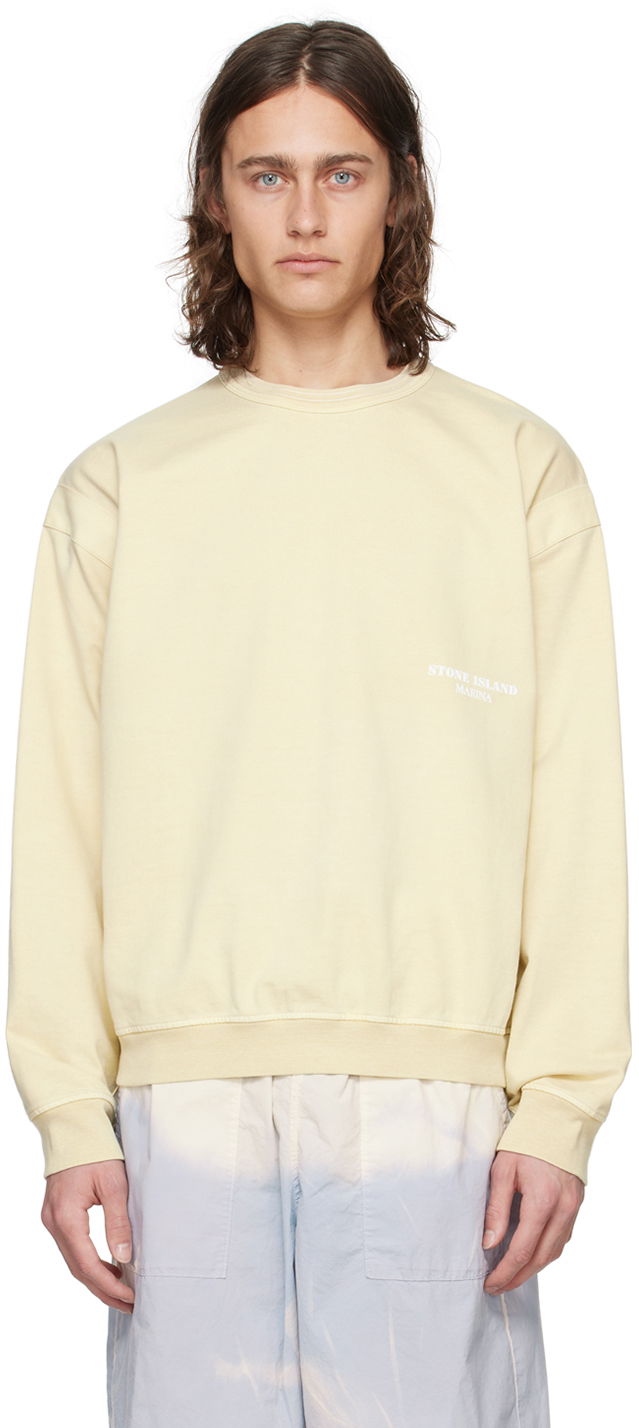 Mikina Stone Island Beige Crewneck Sweatshirt Béžová | 8015614X2, 0