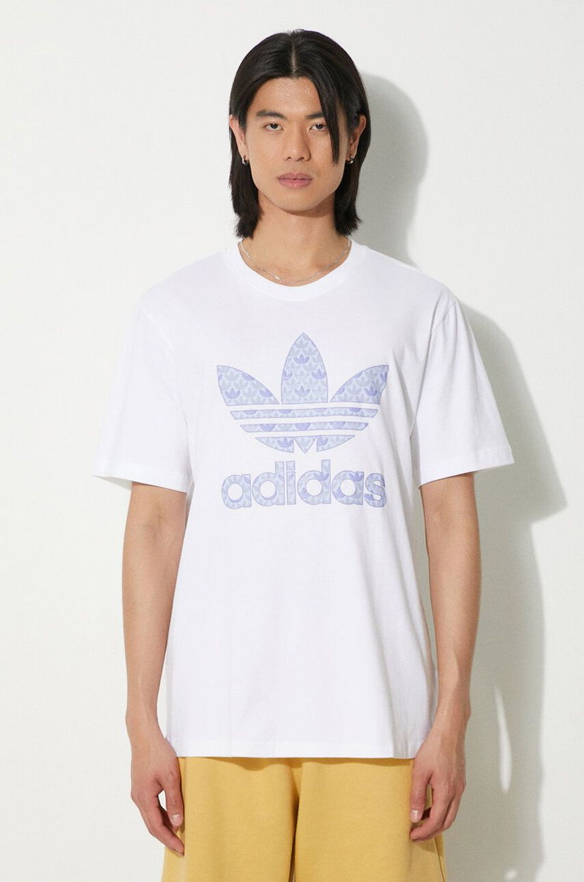 Tričko adidas Originals adidas Originals Monogram Print T-Shirt Biela | IS0205