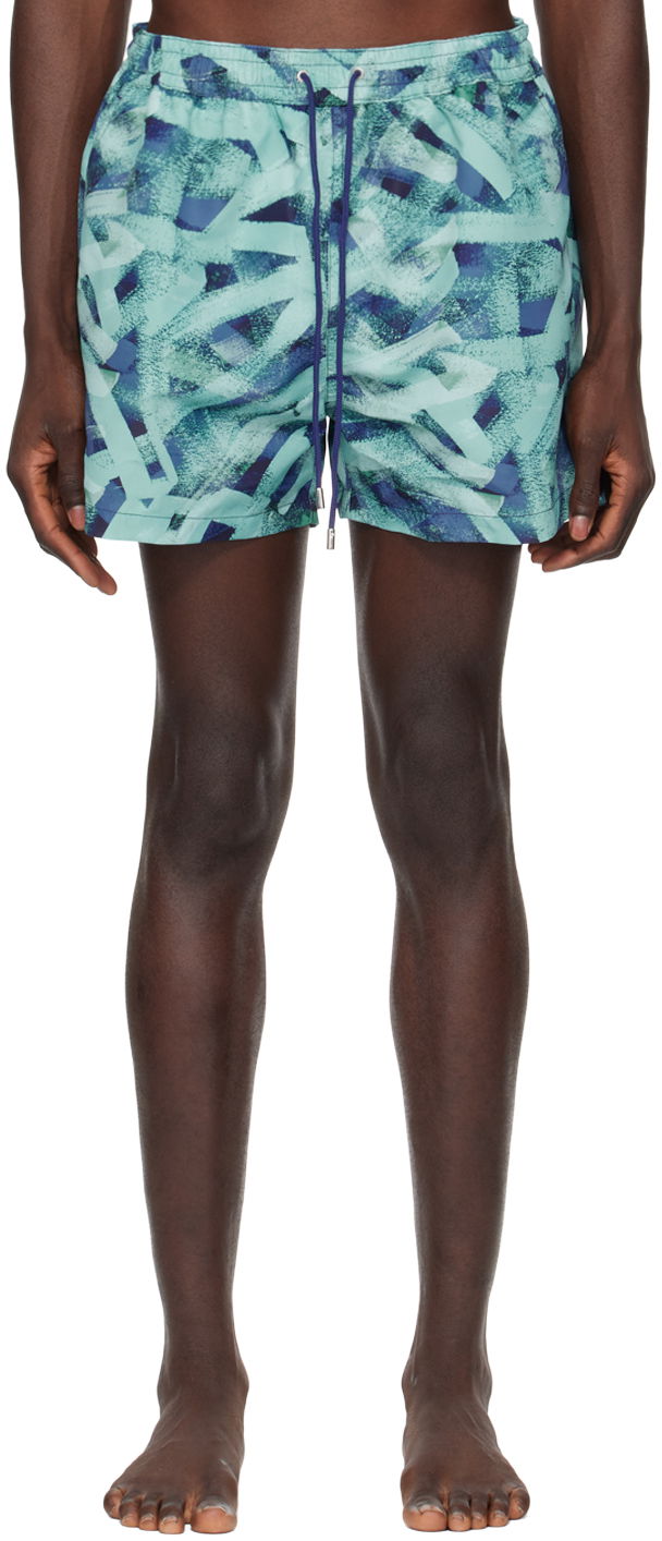 Plavky Paul Smith Paul Smith Brush Stroke Swim Shorts Modrá | M1A-239B-M41430-47, 0