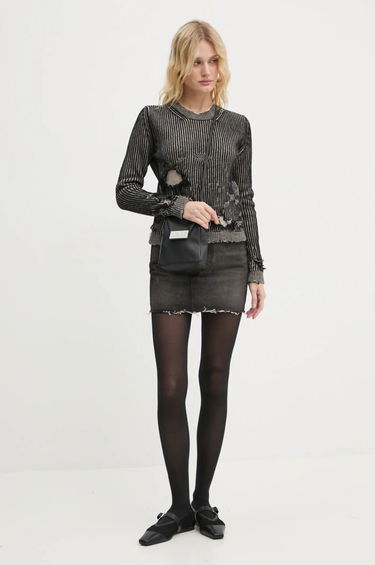 Sveter Maison Margiela Distressed Ribbed Knit Sweater Čierna | S62HL0026.M13076, 1