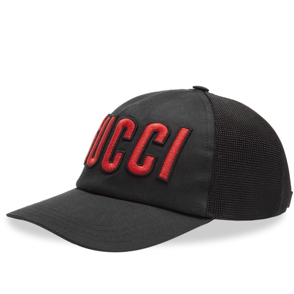 Šiltovka Gucci Logo Mesh Back Cap Čierna | 701324-4HAOY-1060, 0