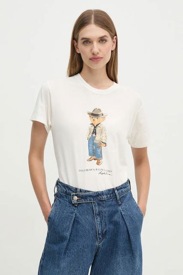 Tričko Polo by Ralph Lauren T-Shirt With Print Biela | 211941187, 0