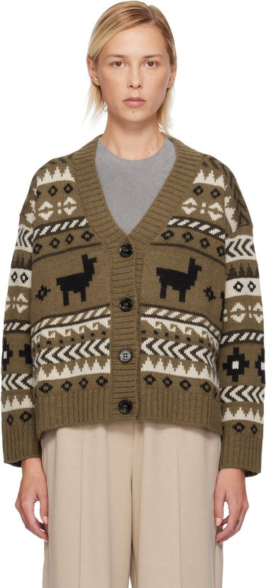 Sveter Max Mara Llama Motif Fair Isle Cardigan Rôznofarebný | 2525346092600, 0