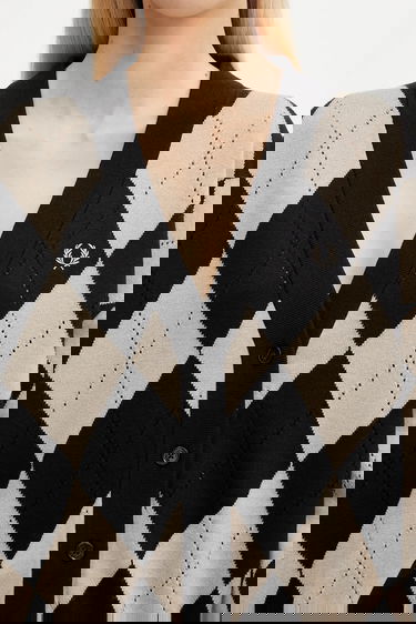 Sveter Fred Perry Fred Perry Argyle Cardigan Rôznofarebný | K1119, 3