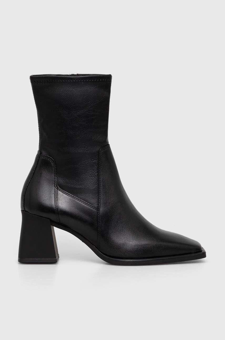 HEDDA Leather Block Heel Boots